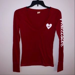 Long Sleeve V-Neck Hollister Tee